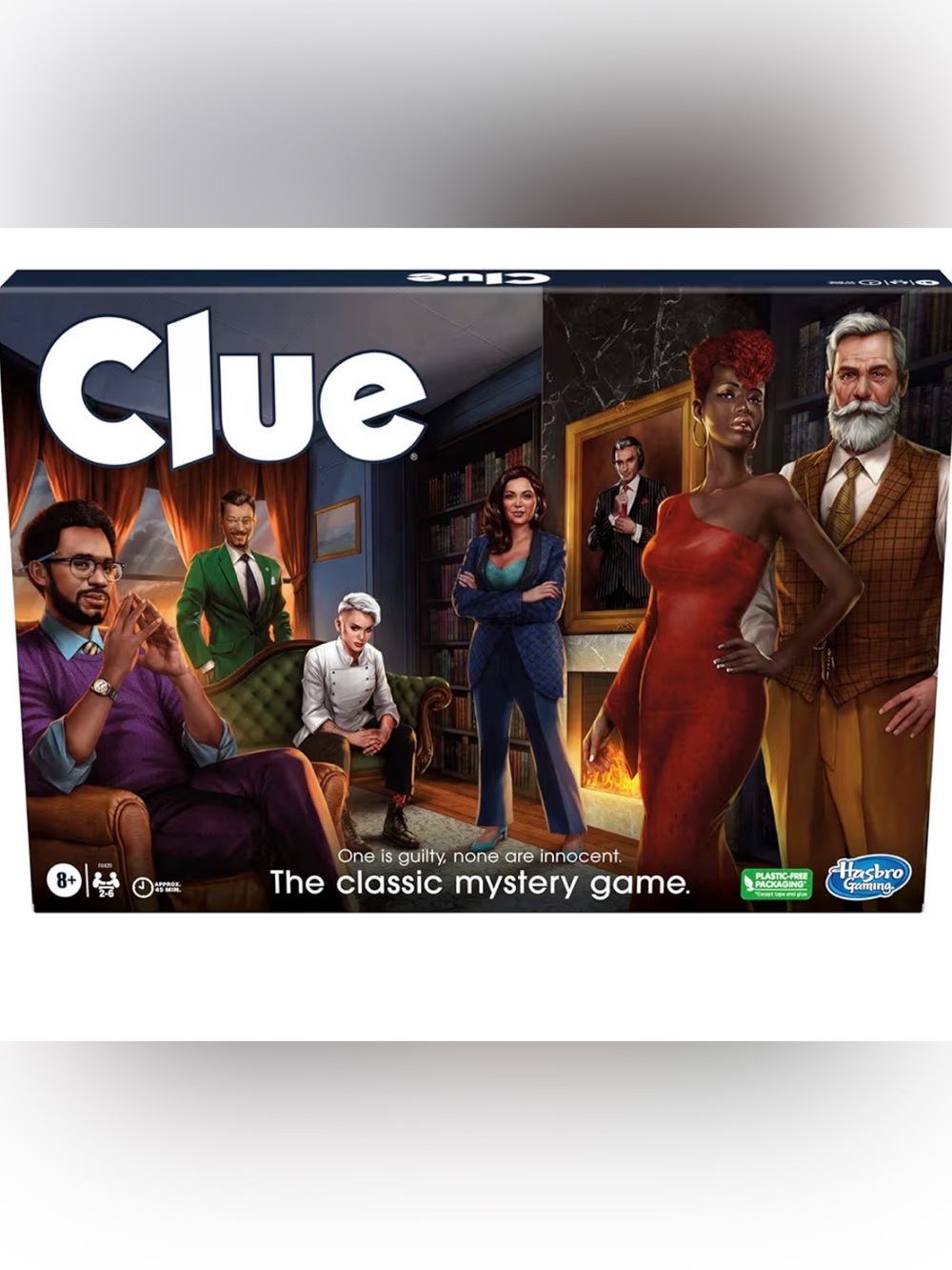 Hasbro Clue Board Game - Red, Blue, Green, Brown Box Art